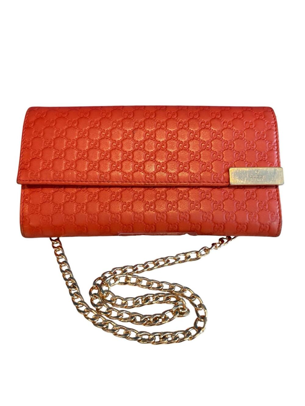 Gucci Guccissima Wallet with Chain